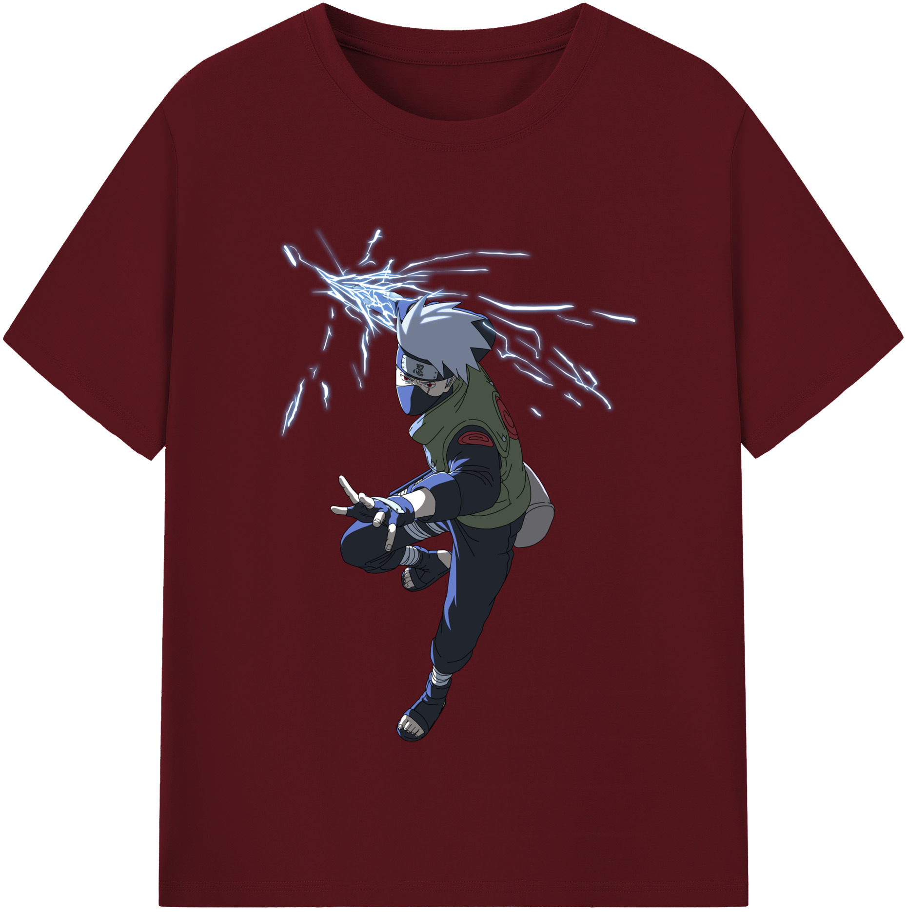（画像用） NARUTO -ナルト- はたけ カカシ Hatake Kakashi 綿100％半袖Tシャツ（フロントプリント）